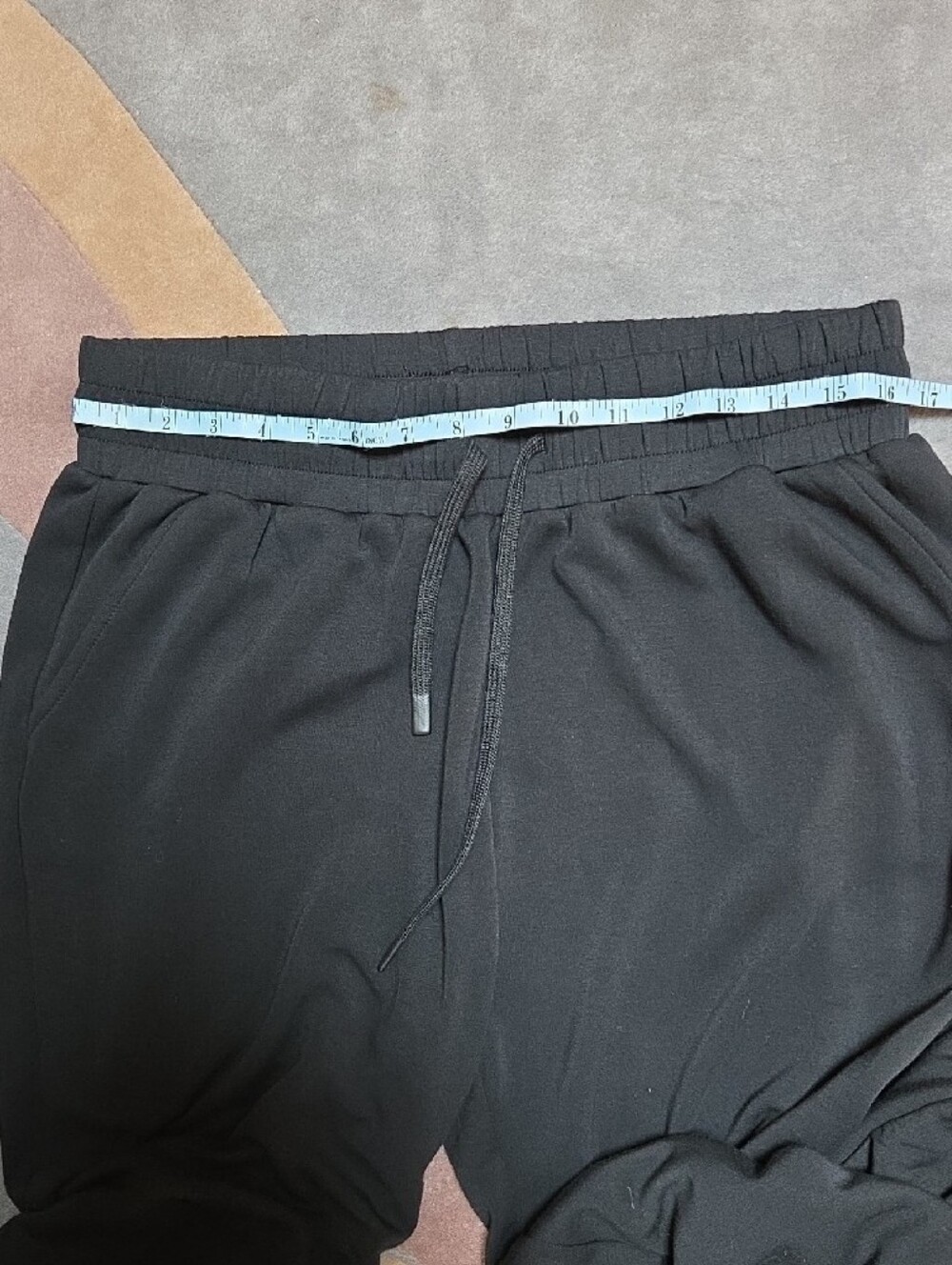 Classic Black Women's Jogger Pants with Drawstring Waist - Picture 2 of 5